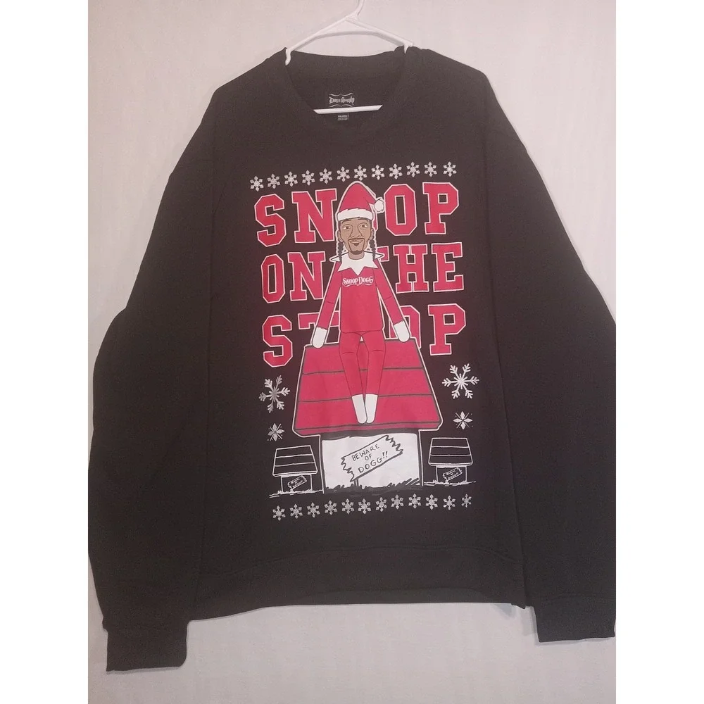 Dogg Supply By Snoop Dogg On The Stoop Sweatshirt Men Black Graphic Print 3XL